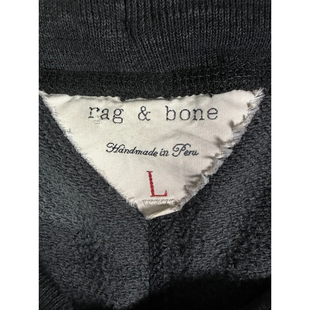 Rag & Bone Men's Gray Jogger Sweatpants Size Large Drawstring Handmade In Peru